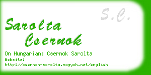 sarolta csernok business card